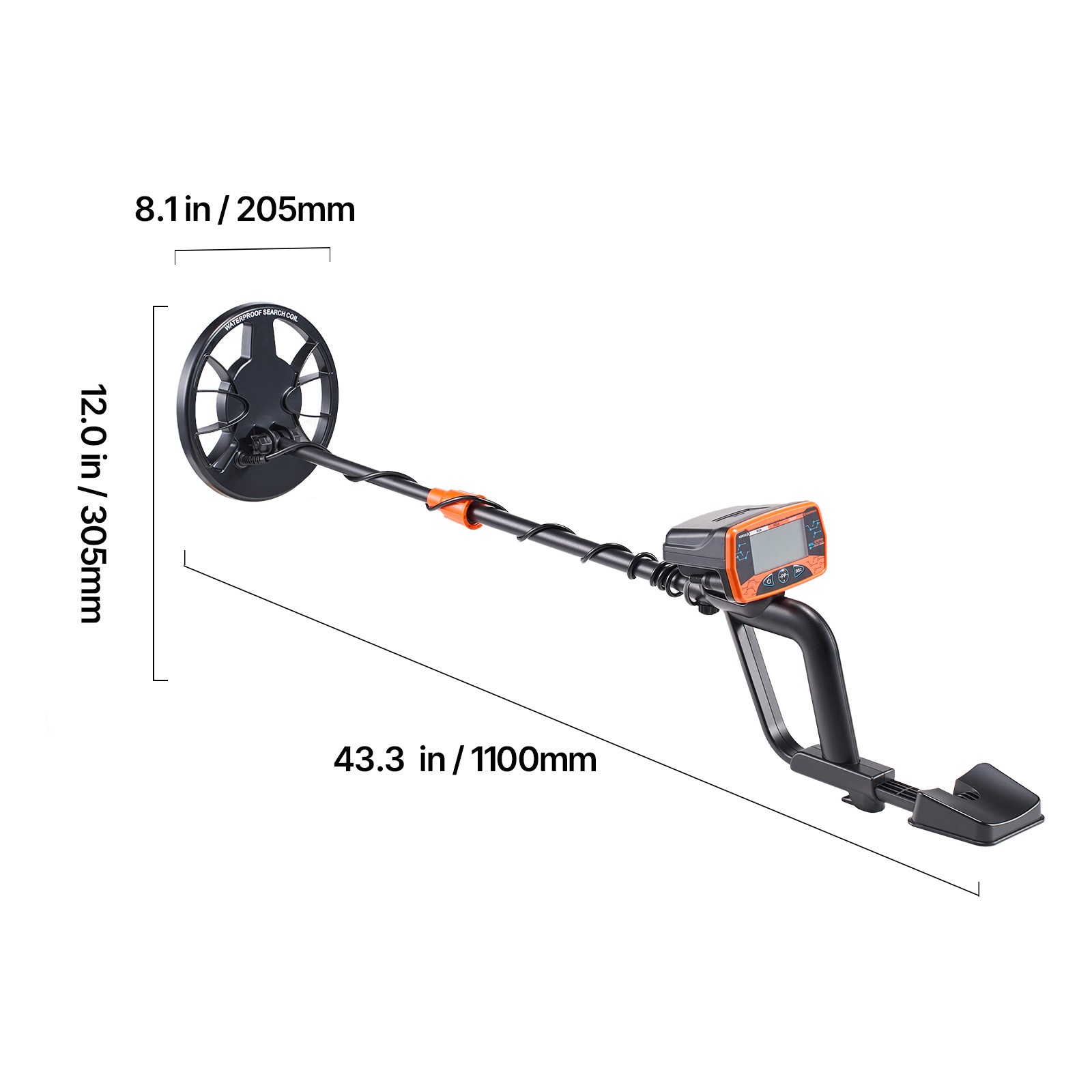Uimoso Metal Detector for Adults with 8″ Waterproof Coil for Gold Detection