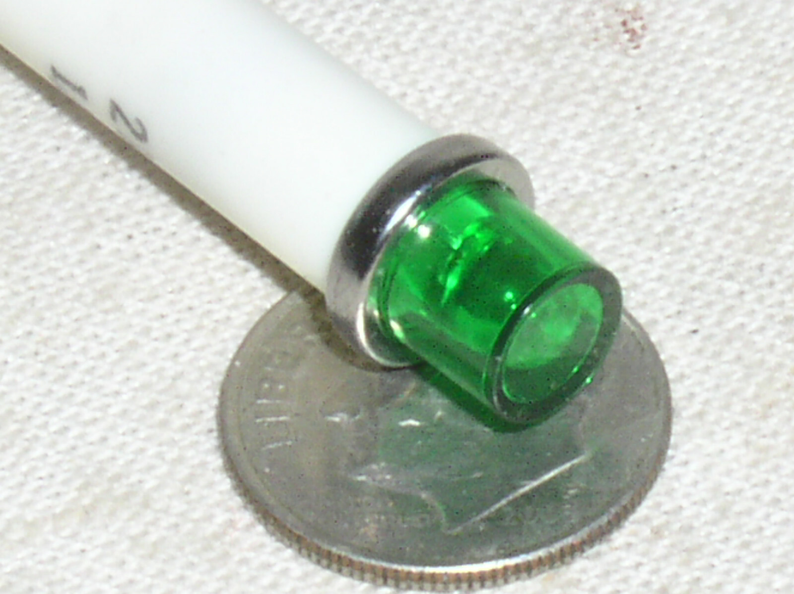 IDI 6.5MM GREEN LED PILOT LITE PANEL LIGHT LAMP INDICATOR 5/16″ 5V 6V DC/AC USA