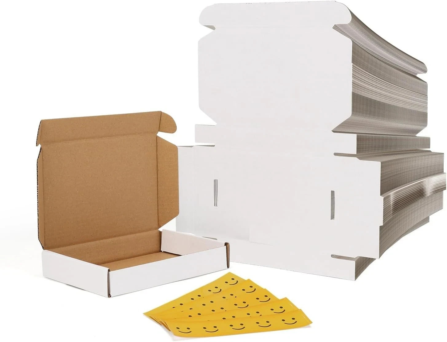 6X4X1 Shipping Boxes Set of 100, White Small Corrugated Cardboard Box,Mailer Box