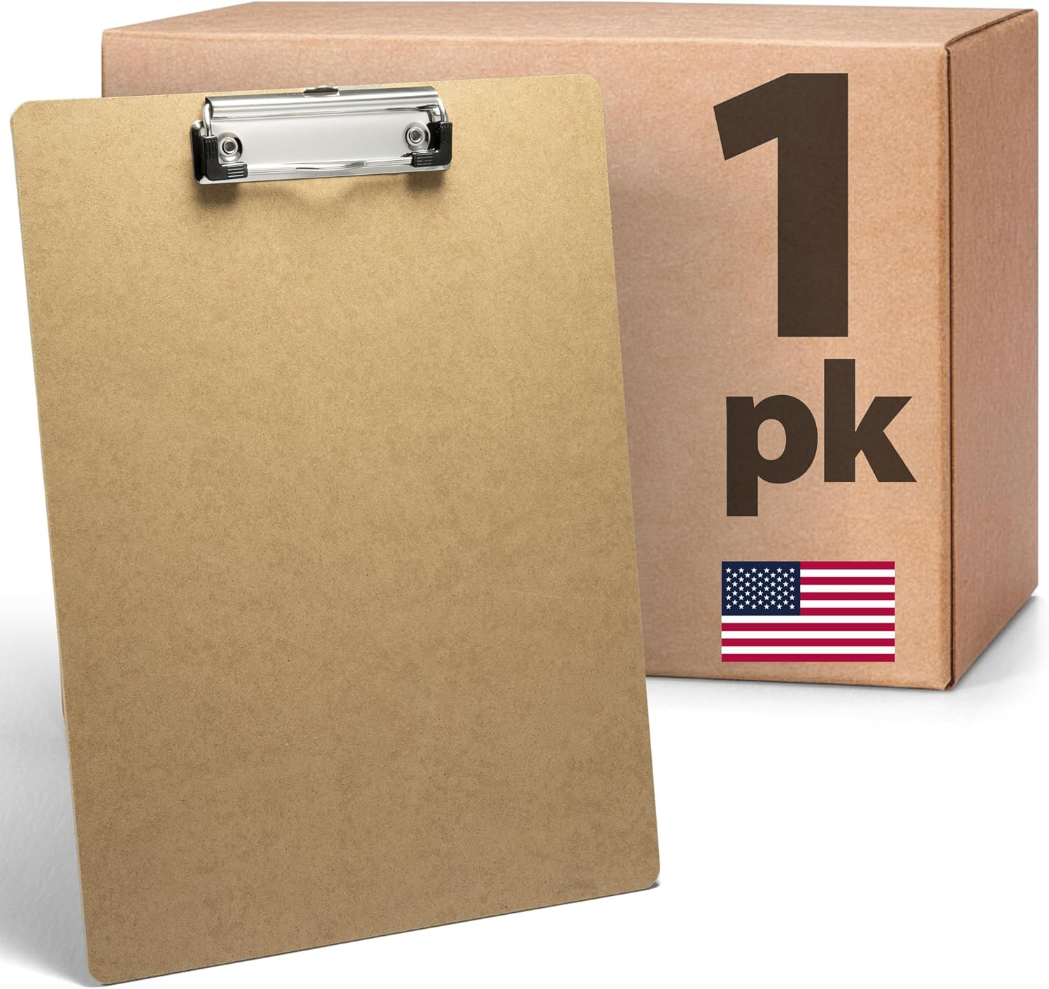 Recycled Wood Clipboard, Letter Size, Low Profile Clip, Brown, 9 x 12.5 Inches
