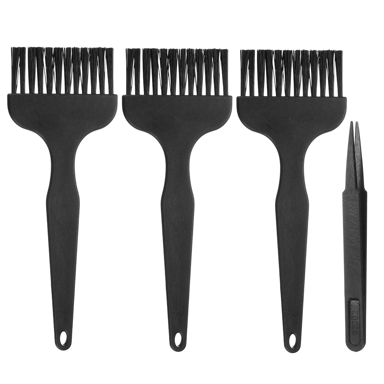 ESD Brush, 3Pcs Electronic Cleaning Brush Set Flat, 25x62mm Bristles