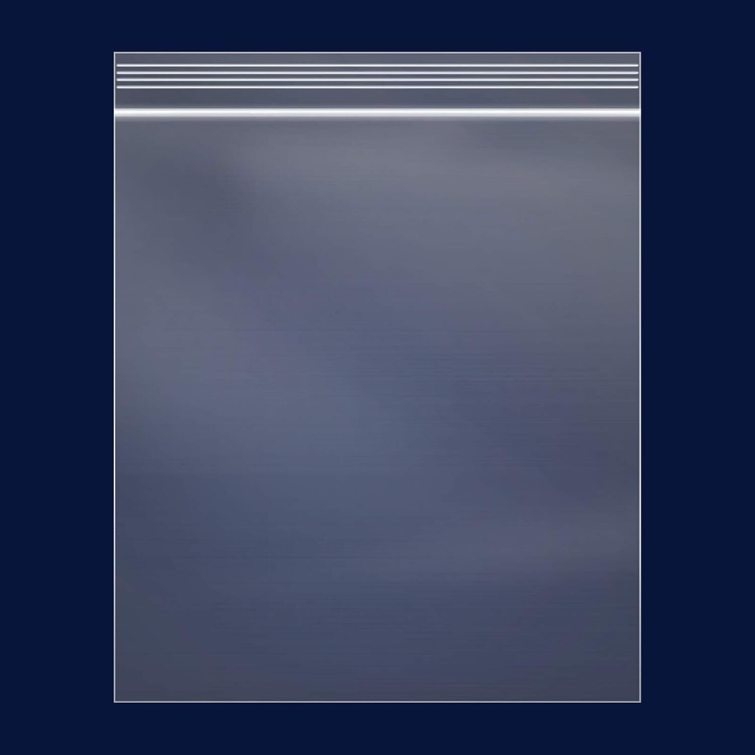 100 Pack 14×20 Inch Clear Reclosable Zipper Bag Plastic Poly Zip Lock Bags 2Mil