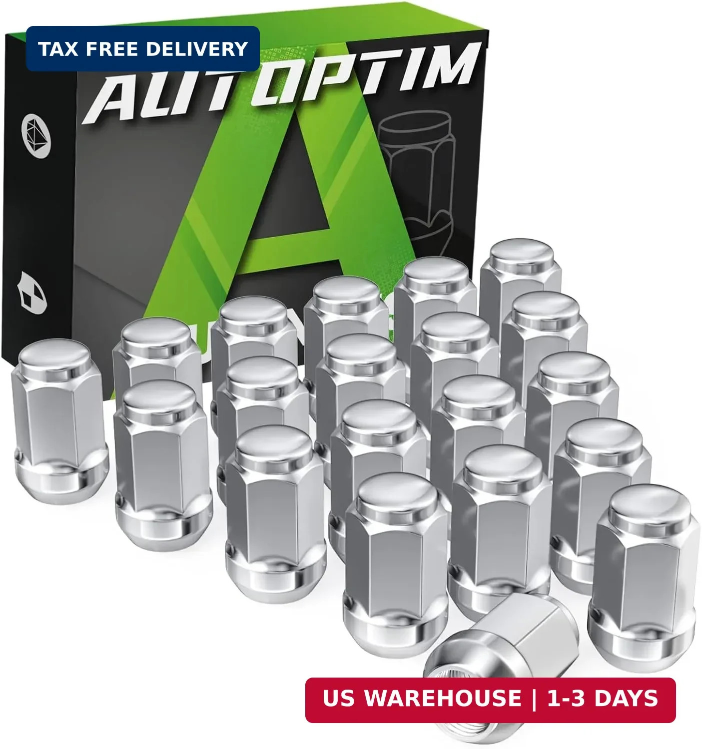 AUTOPTIM 1/2-20 Lug Nuts – Replacement for 1987-2018 Jeep Wrangler JK, 2002-2012