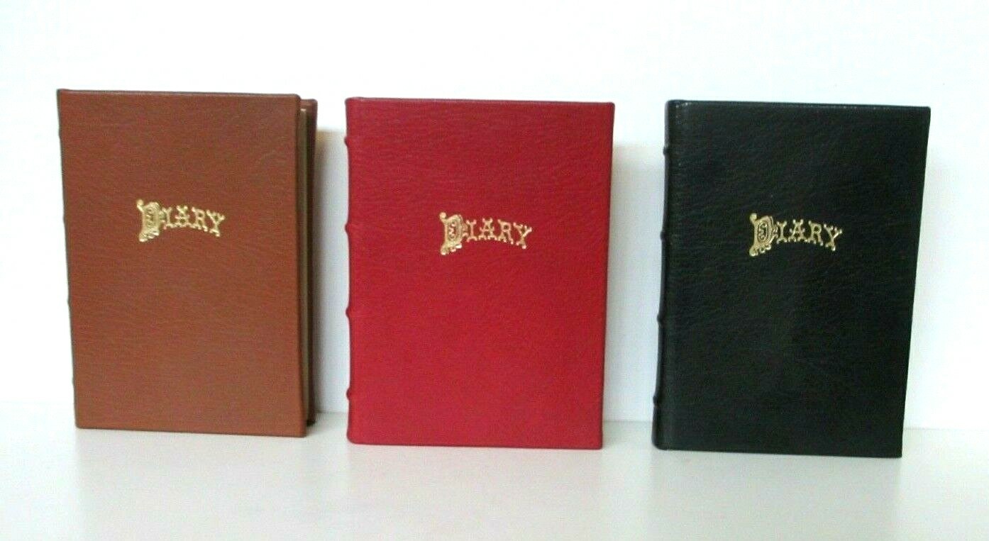 Journal Diary 6″ Leather Hardcover 320 Lined Pages Graphic Image Black
