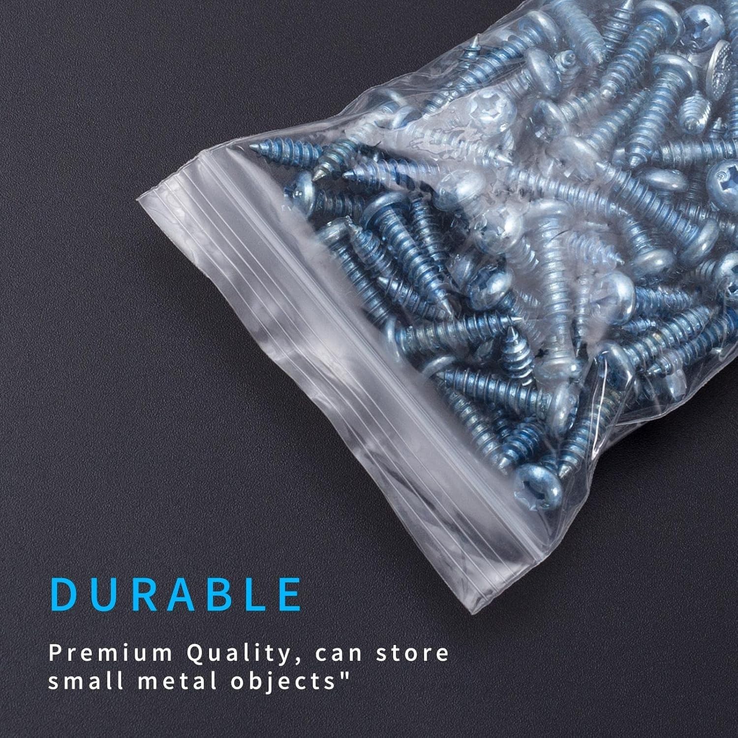 400 Clear Mini Zip Lock Bags 4 Sizes Small Plastic Baggies for Jewelry Pills Bea