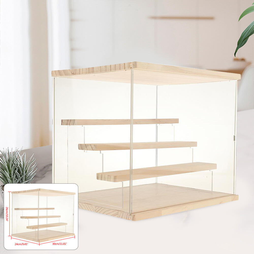 4-Tier Large Acrylic Display Case Dustproof Box for Collectibles Action Figures