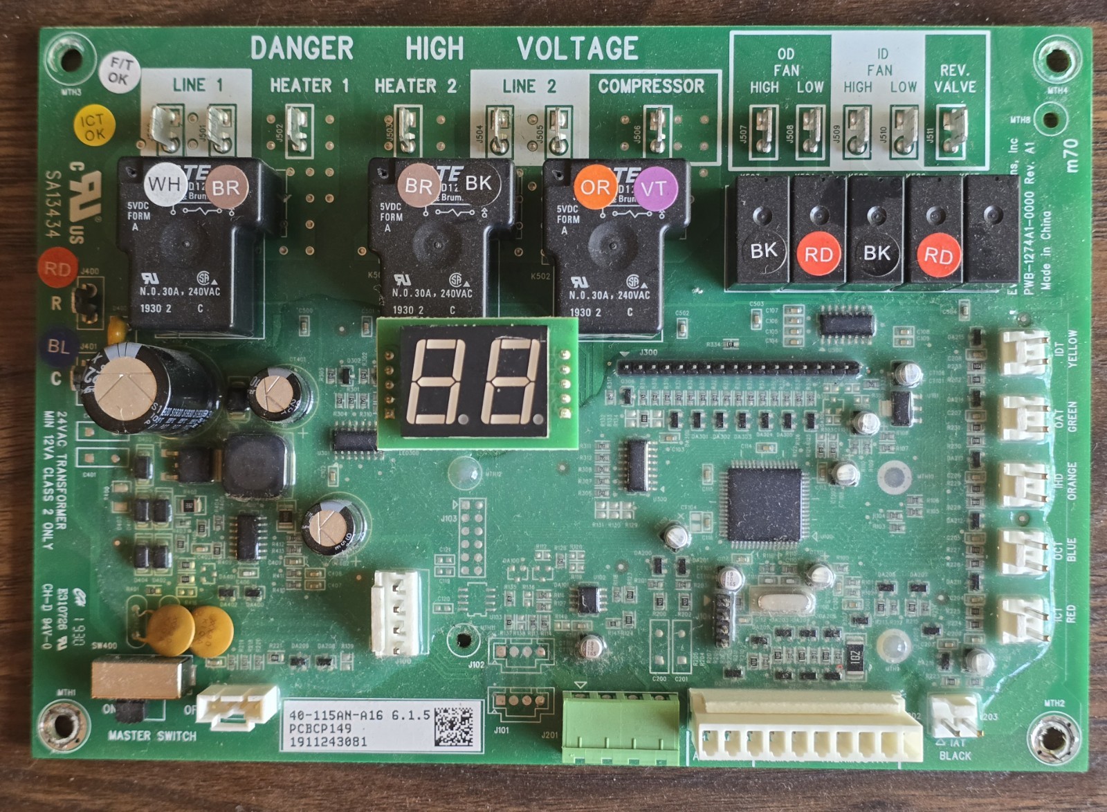 NOT WORKING Amana PTAC Control Circuit Board PCBCP149 PTH153G35AXXXGA Broken Bad
