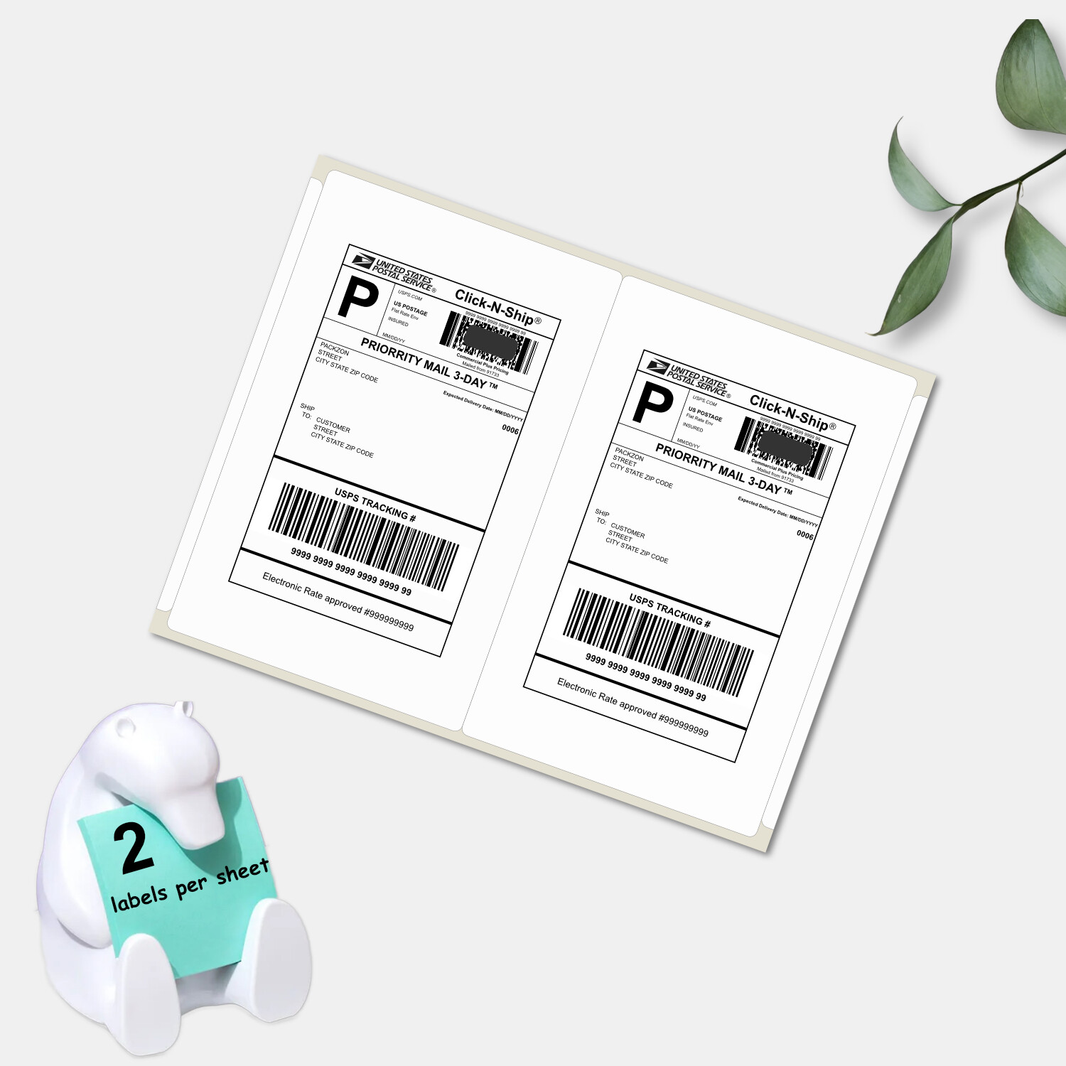 Shipping Labels Half Sheet 8.5×5.5 Round Corner for Laser & Inkjet Printers 1000