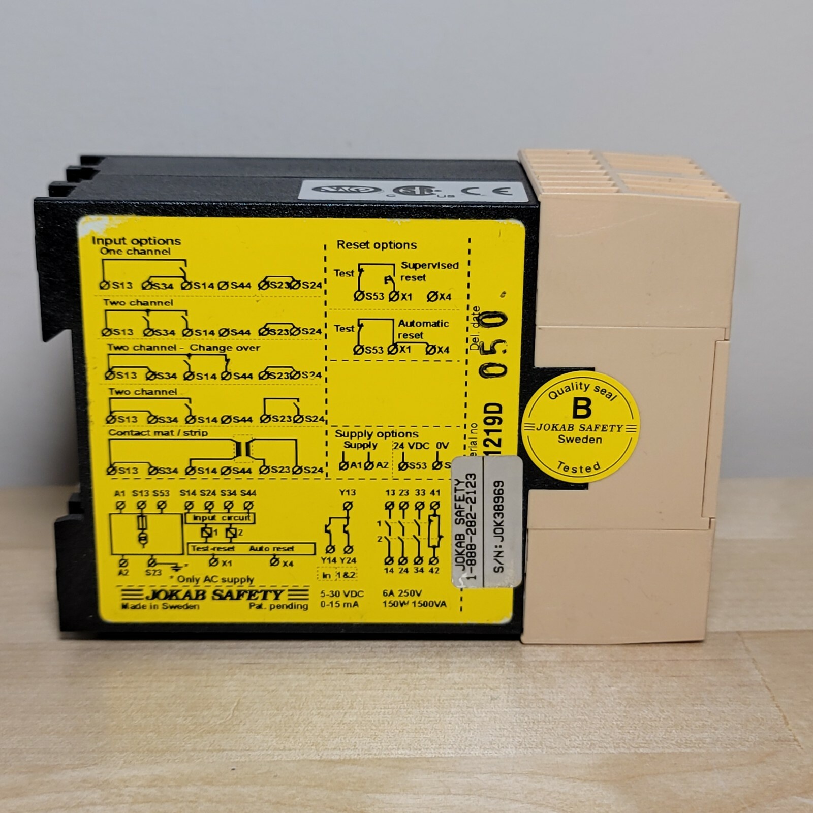 Jokab RT6 Universal Safety Relay 24VDC 3NO 1NC
