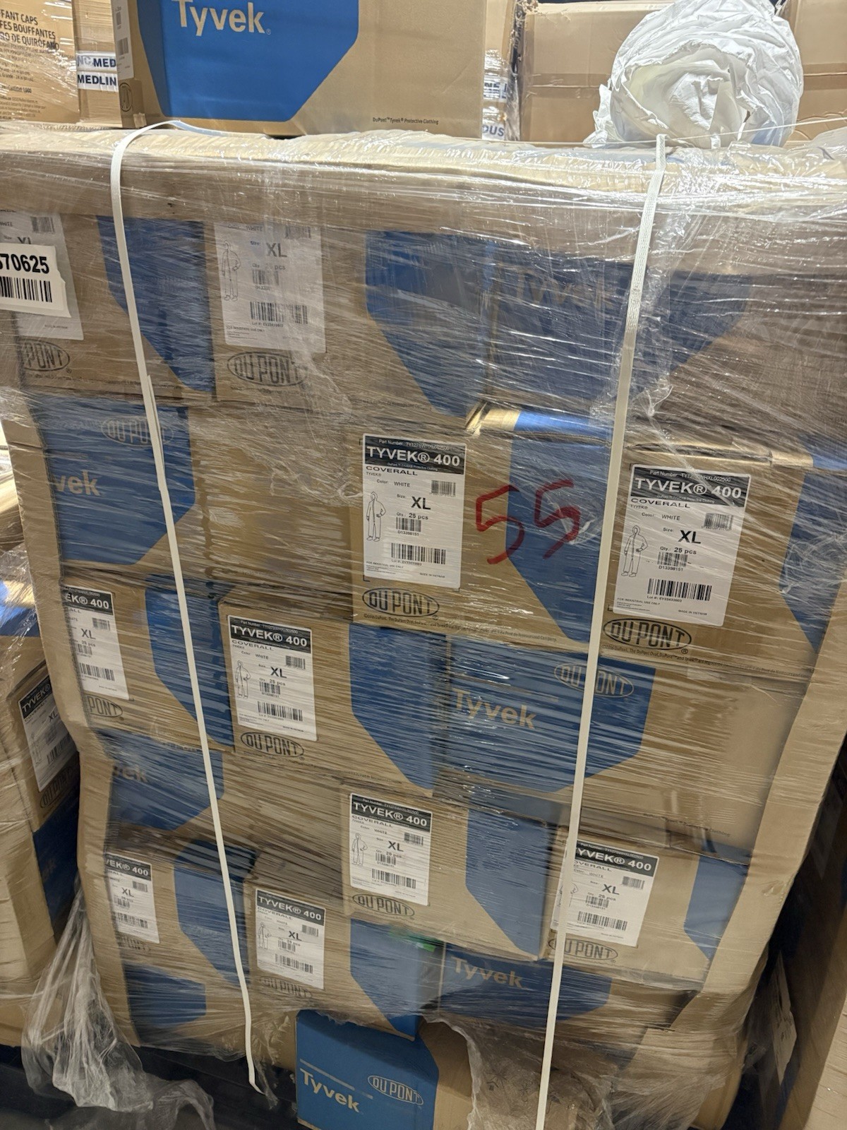 DuPont Tyvek 400 Deluxe Xl Coverall White,box of 25 ,TY127SWHXL002500,