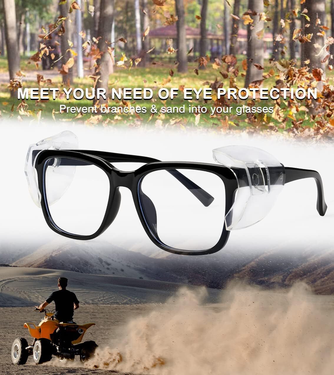 1~200 Pairs Side Shields For Eye Glasses Slip On Safety Glasses Shield Universal