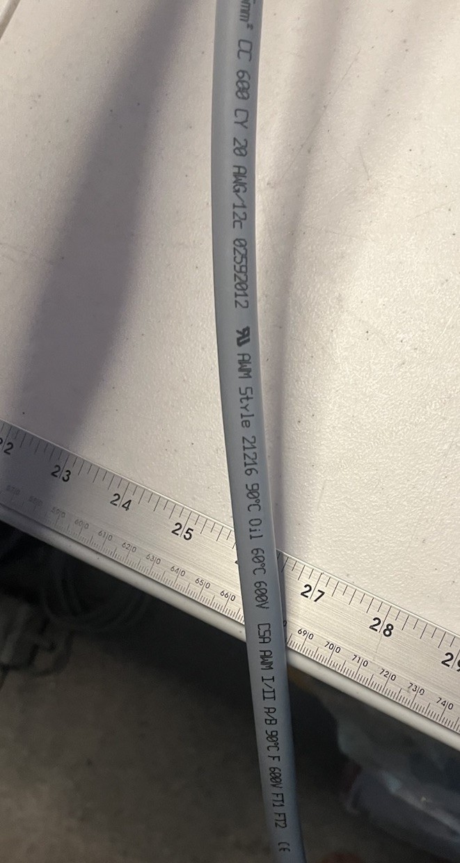 SAB Bröckskes CC 600 CY Shielded Control Cable 12.5FT 12×0.5mm² 600V