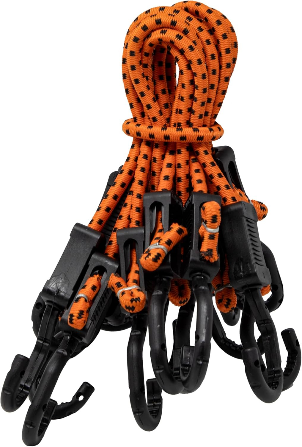 MABC-18 All- Purpose Adjustable Bungee Cords with Hooks, 18-Inch, Orange/Black,