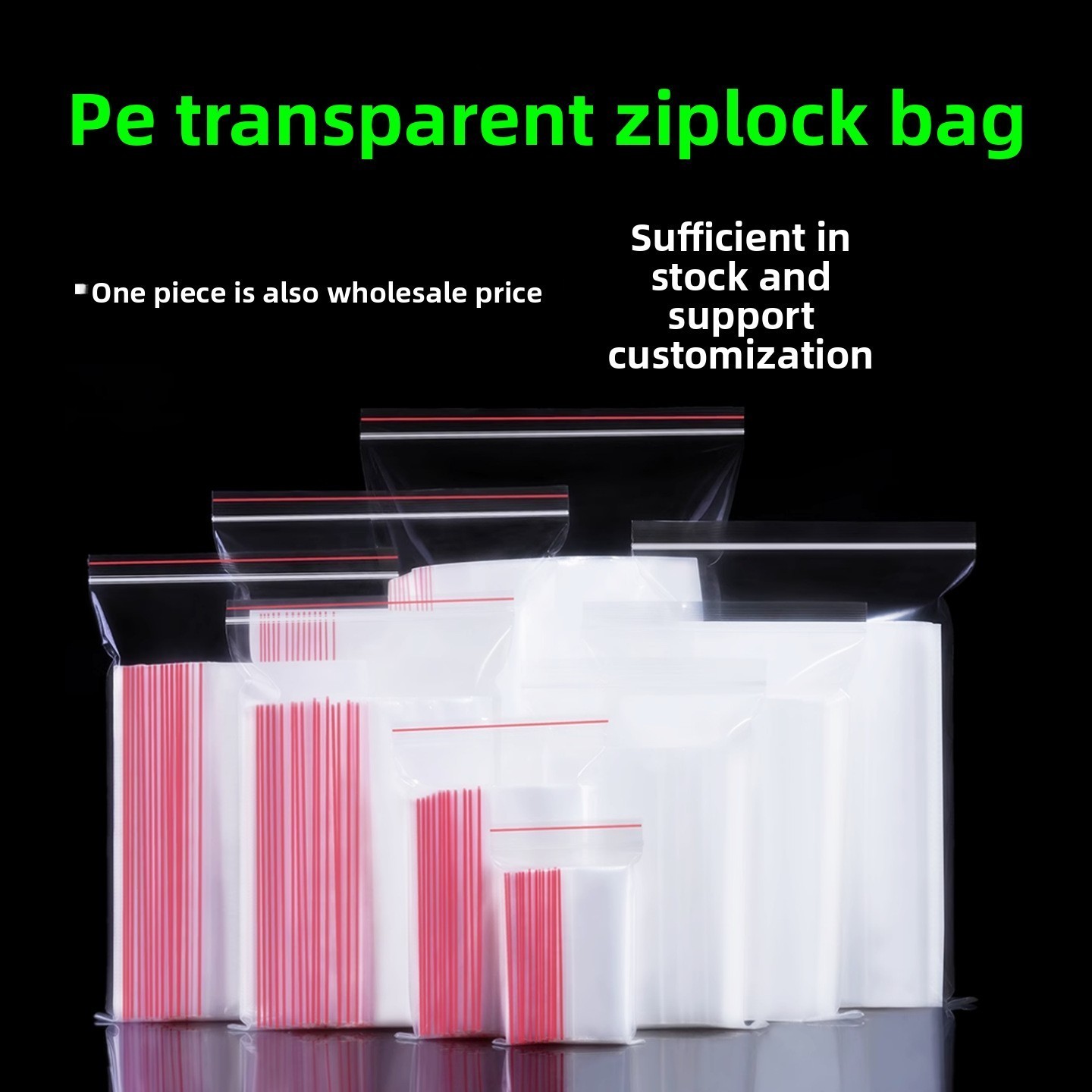 100-400 pcs 15″×19″ Strong Clear Reclosable Zip Plastic Lock Bags Poly Zipper UL