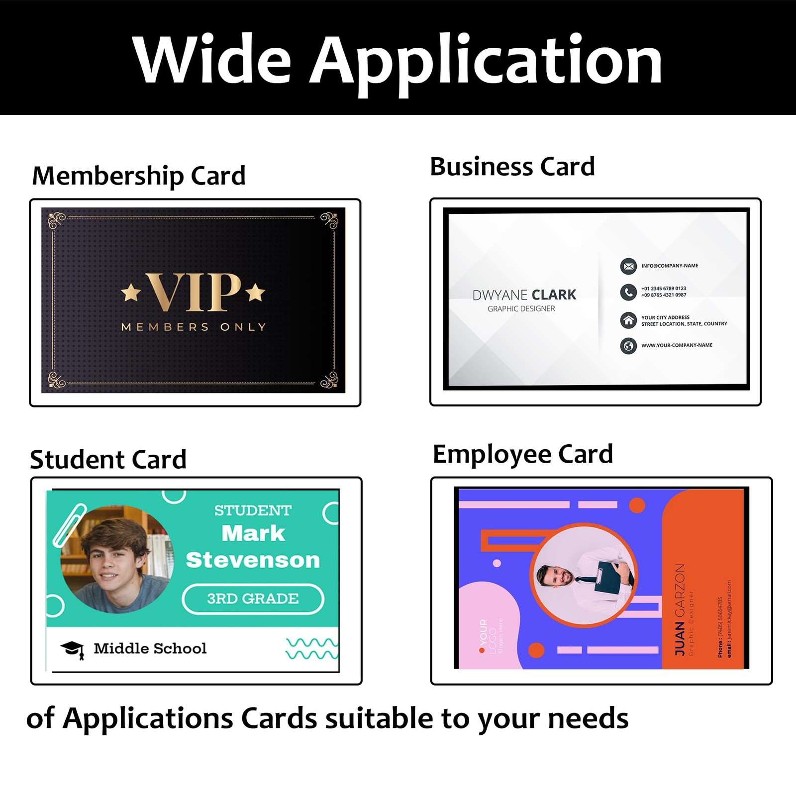 500 Pack Blank White PVC ID Cards – CR80 30 Mil Plastic Cards for Photo ID Badge