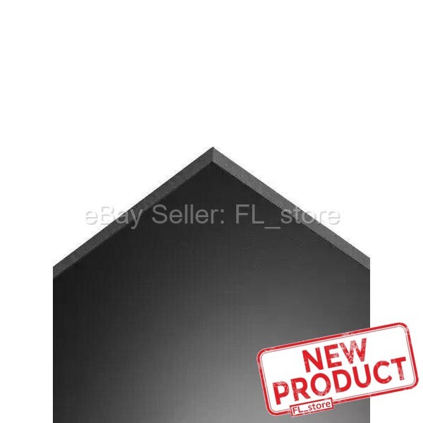 Black Plastic Sheet High Density Polyethylene 1/8″ Thick x 24″ L X 24″ W HDPE