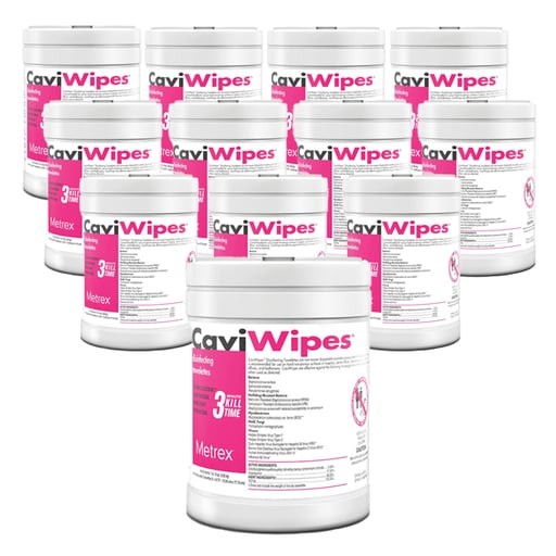 New All Purpose Disinfectant CaviWipes #13-1100- 160 Count – 12 Canisters