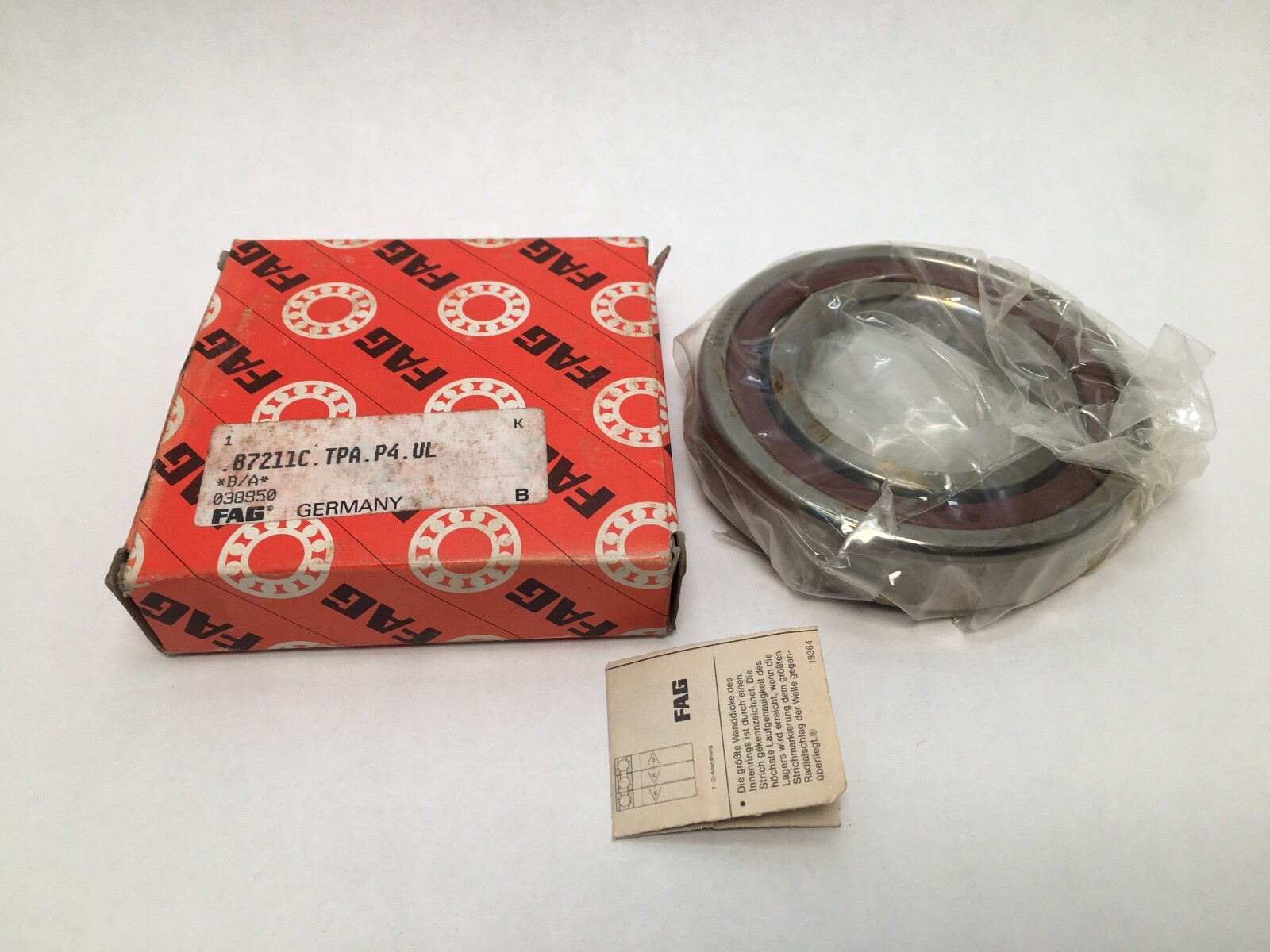 FAG B7211C.TPA.P4.UL Bearing 55x100x21 mm B7211C B-7211-C-TPA-P4-UL Germany