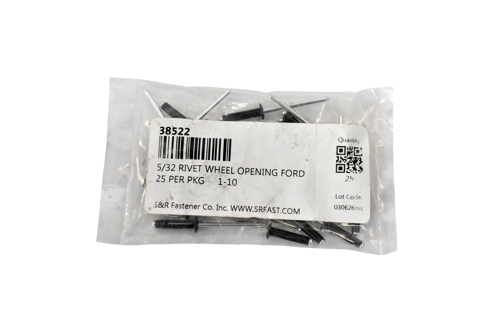 S&R Fastener Co. Inc. 5/32 In Blind & Drive Rivets Domed Head Black 25 Pc