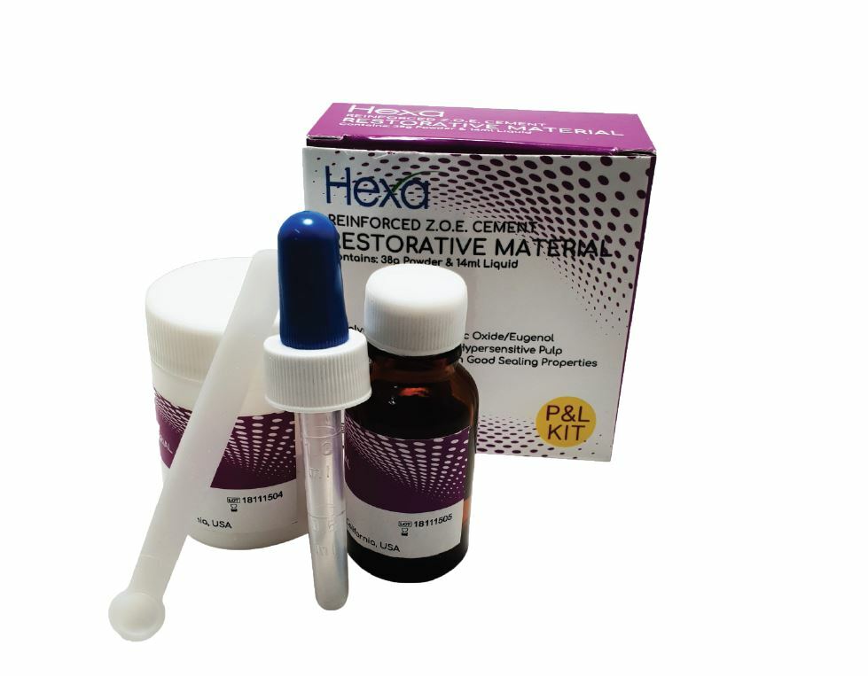 Hexa LCH-2001-Reinforced Z.O.E Restorative Material,38g Powder & 14ml Liquid Kit