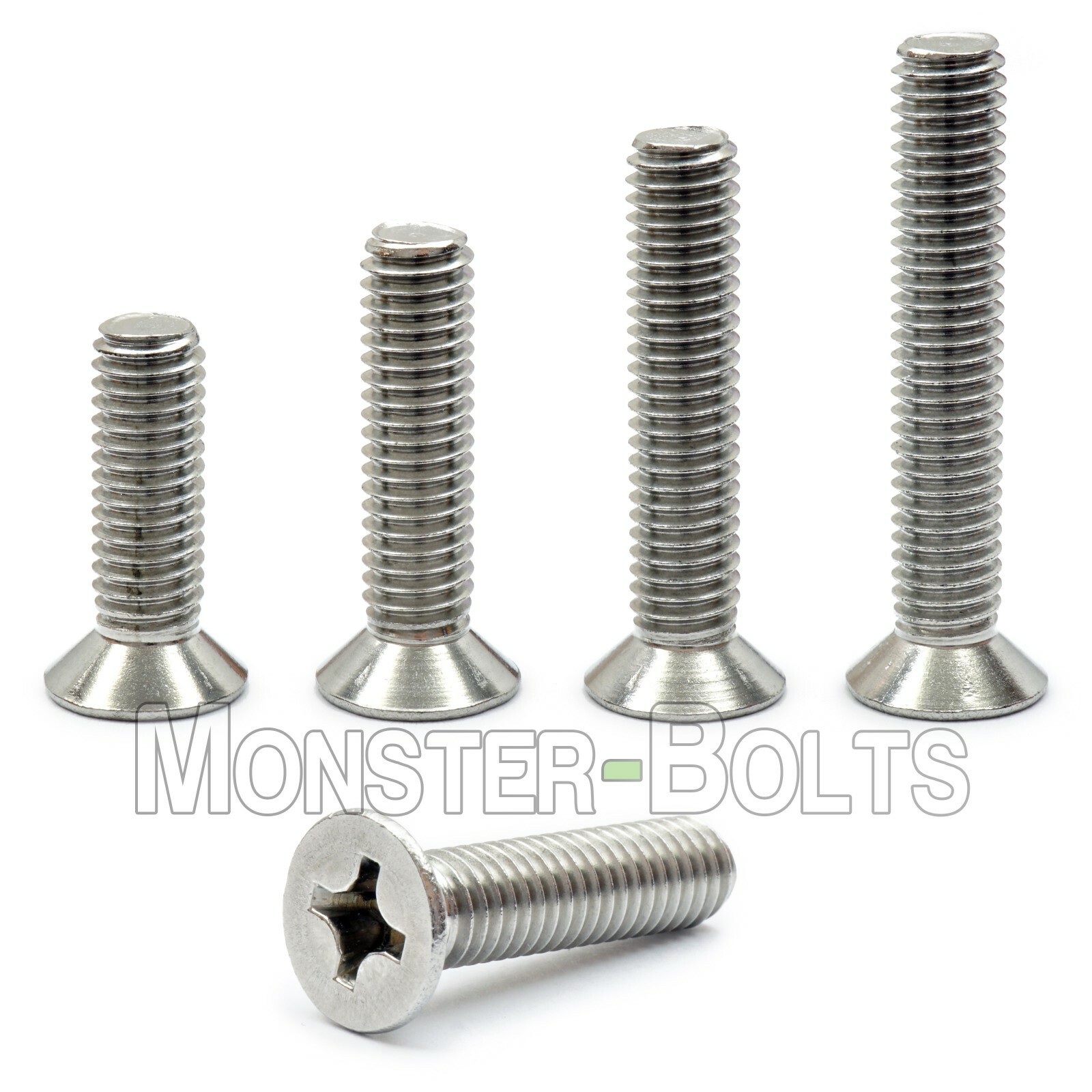 M4 Stainless Steel Phillips Flat Head Countersunk Machine Screws A2 18-8 DIN 965
