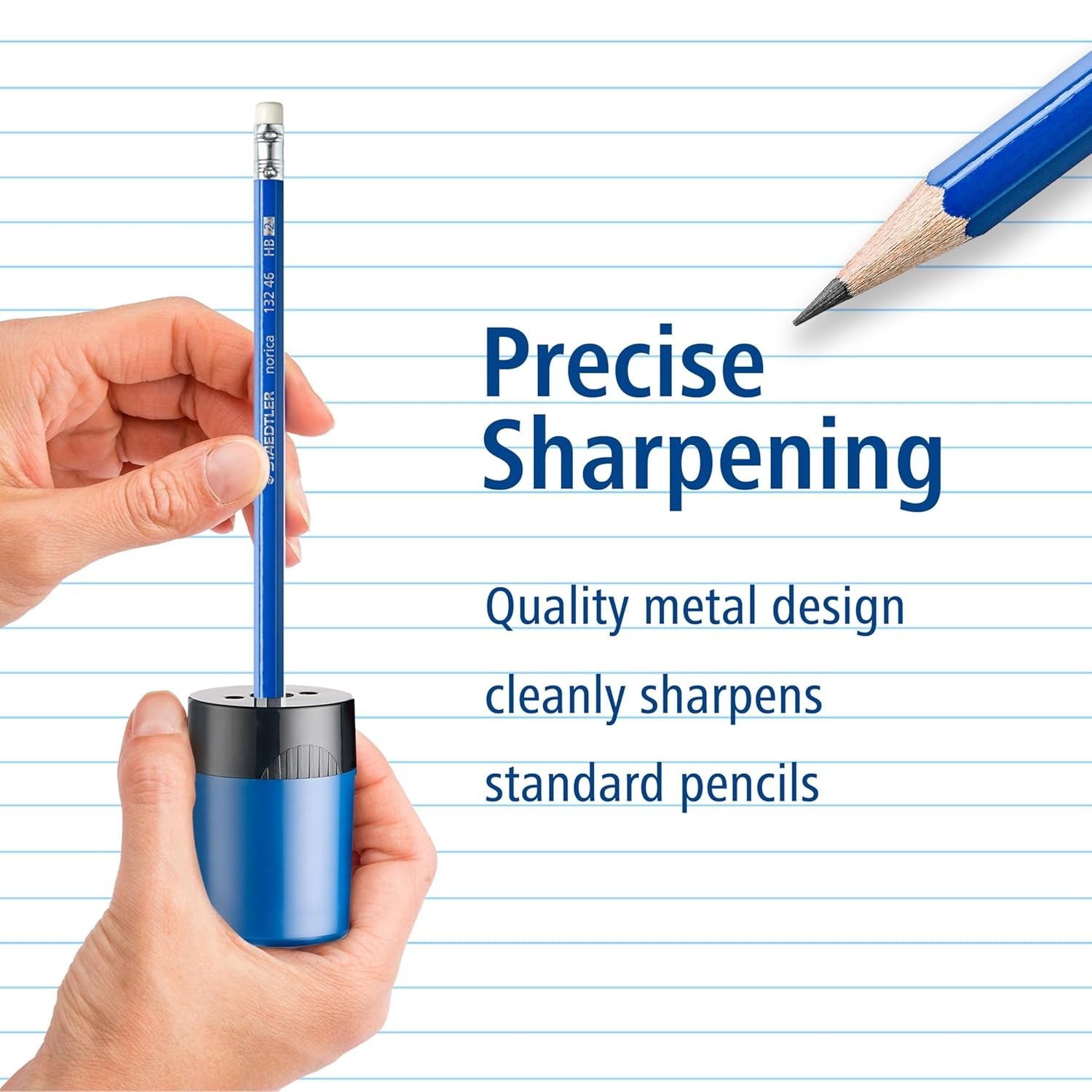 Hand-Powered Metal Pencil Sharpener for Smooth, Precise Sharpening – Multi-Color
