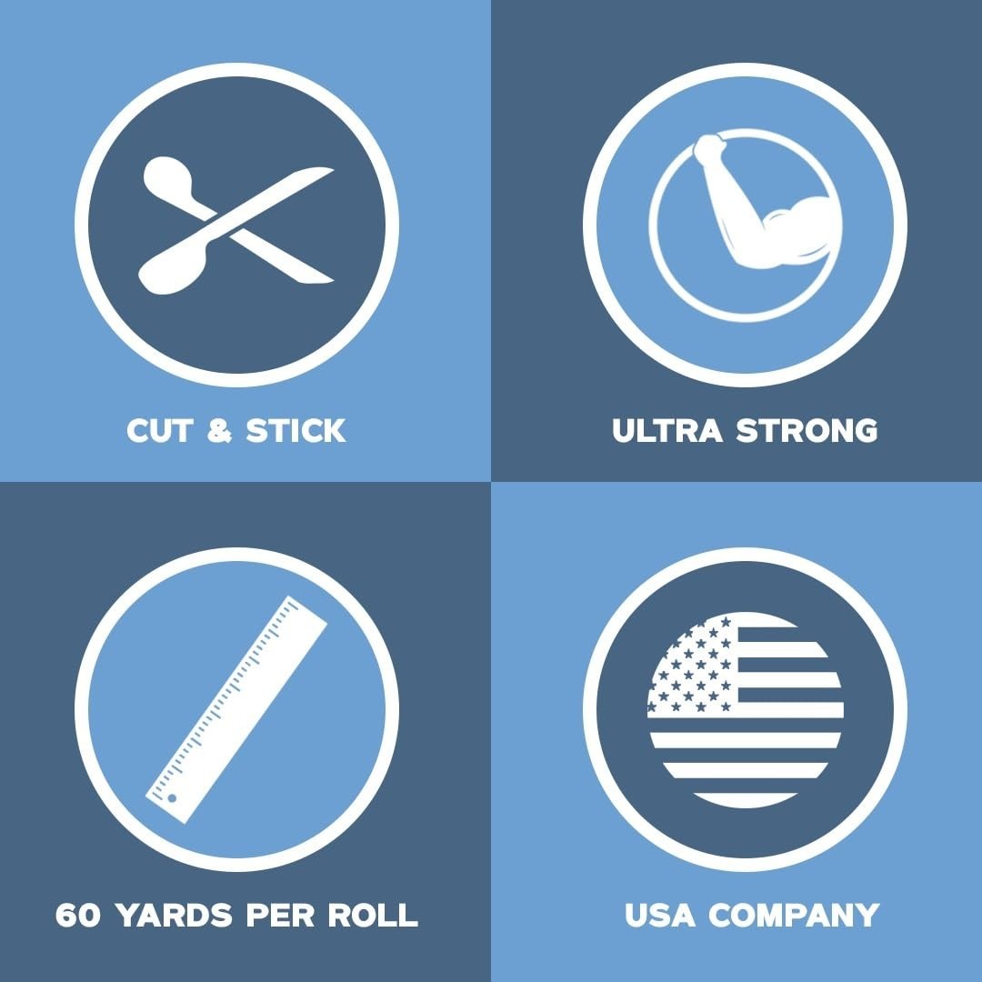 Heavy Duty Packaging Tape, 2.7 Mil (Thick and Strong), 2inch x 60yards Per Roll