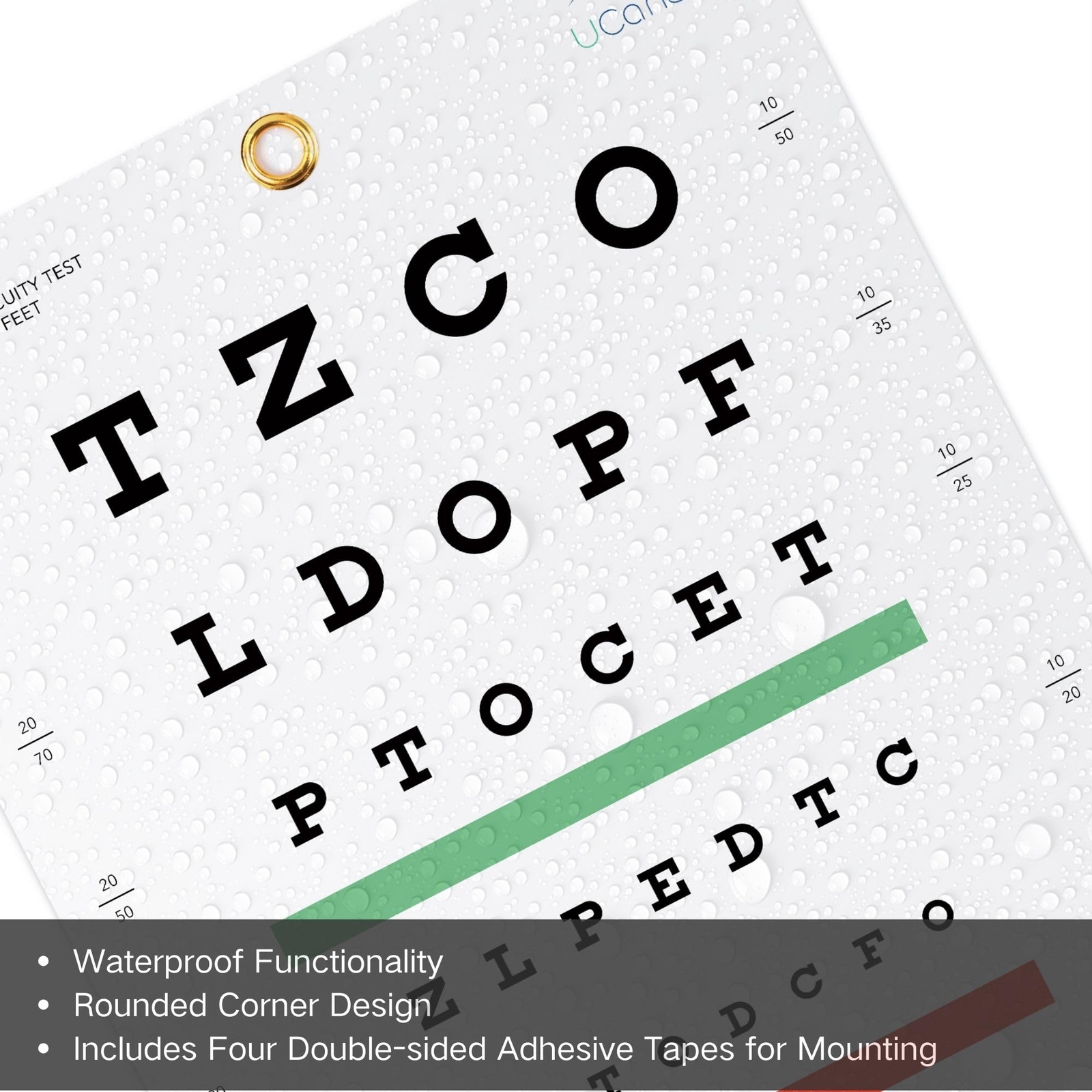 UCanSee Snellen Eye Chart Visual Acuity Chart for Eye Exams 10 Feet