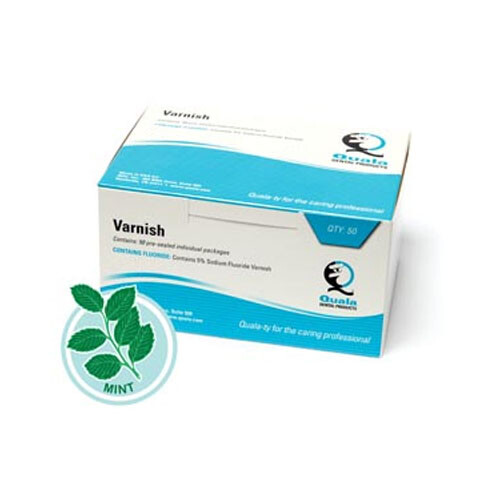 Quala Q3050M Fluoride Dental Varnish Unit Doses Mint Clear 50/PK 0.5 mL