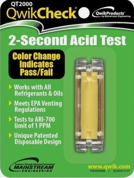 QT2000 Qwik-Check 2 Second Acid Test Kit Quick-Check for Refrigerants/Oils