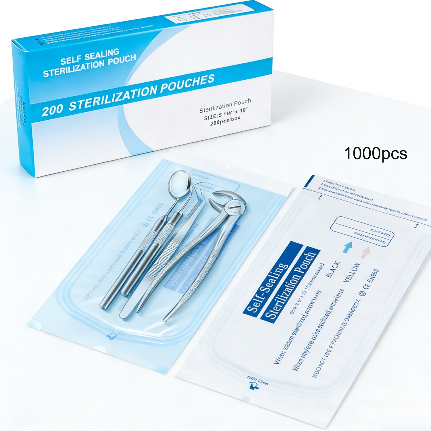 Self Sterilization Pouches Autoclave, Medical Sterilizer Bags Dental Tattoo Nail