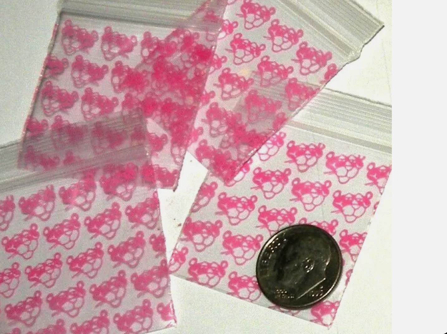 1000 SMALL BAGGIES 1515 1.5″ x 1.5″ MINI Resealable PINK PANTHER (10 packs x 100