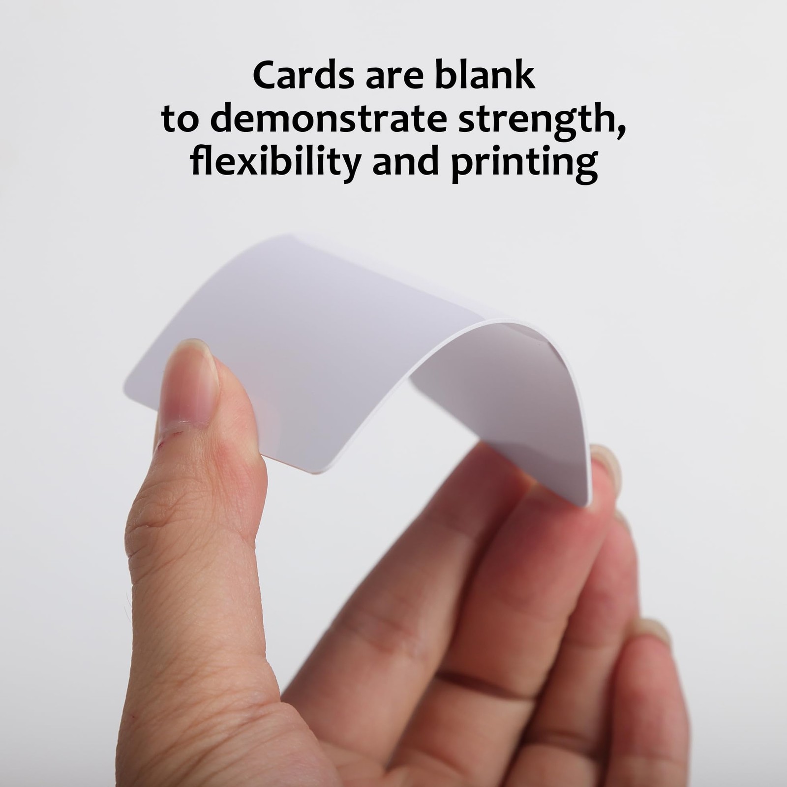 500 Pack Blank White PVC ID Cards – CR80 30 Mil Plastic Cards for Photo ID Badge