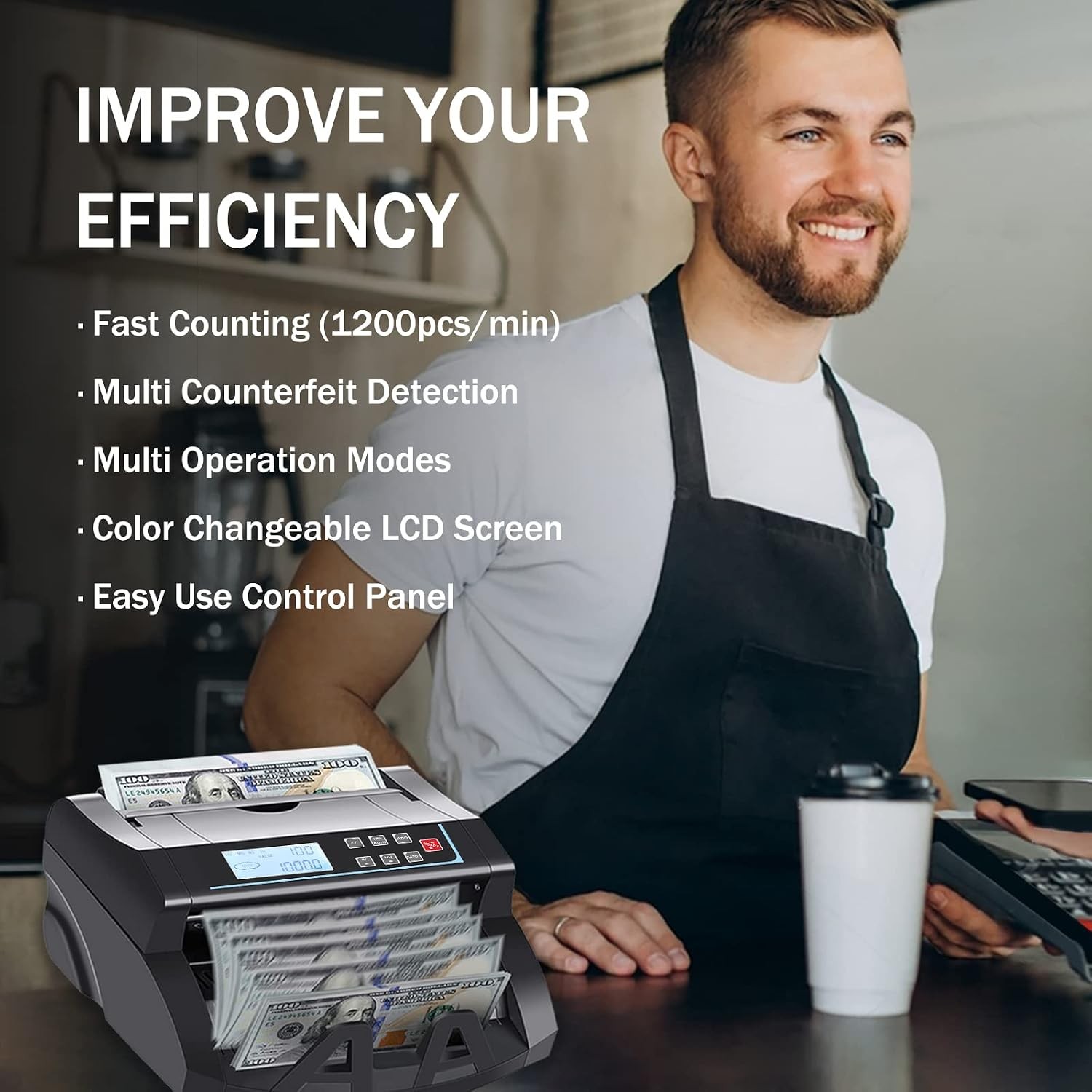 Counter Machine Count Value Us Dollar Only UV Mg Mt Ir Dd Detection Bill Add