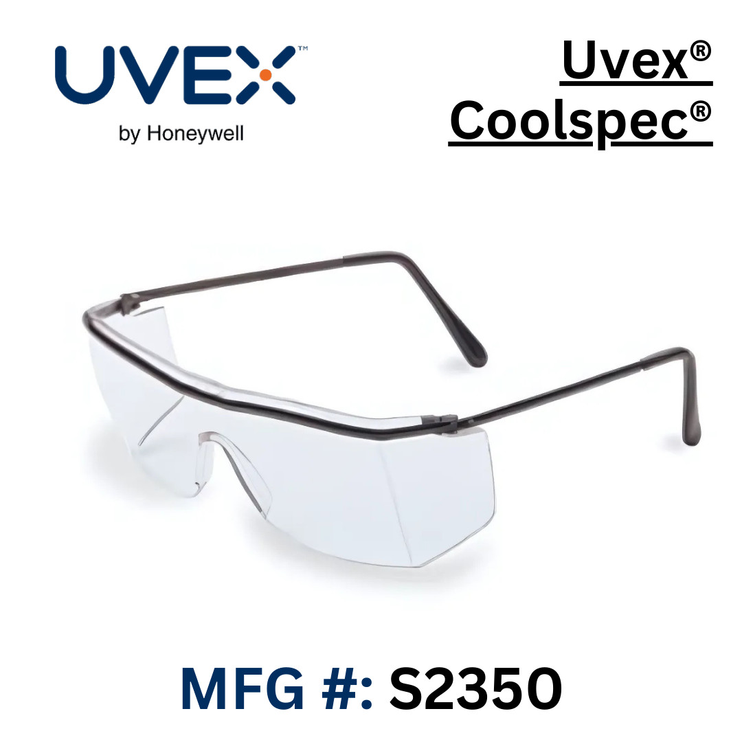Uvex Coolspec (#S2350) – Metal Frame OTG eyewear – Clear Lens, Scratch Resistant