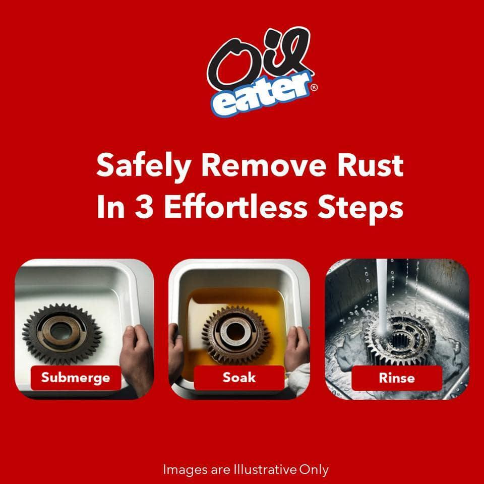 Rust Remover Soak Metal Cleaner Concentrate 32oz Makes 1Gal Tools Auto Safe