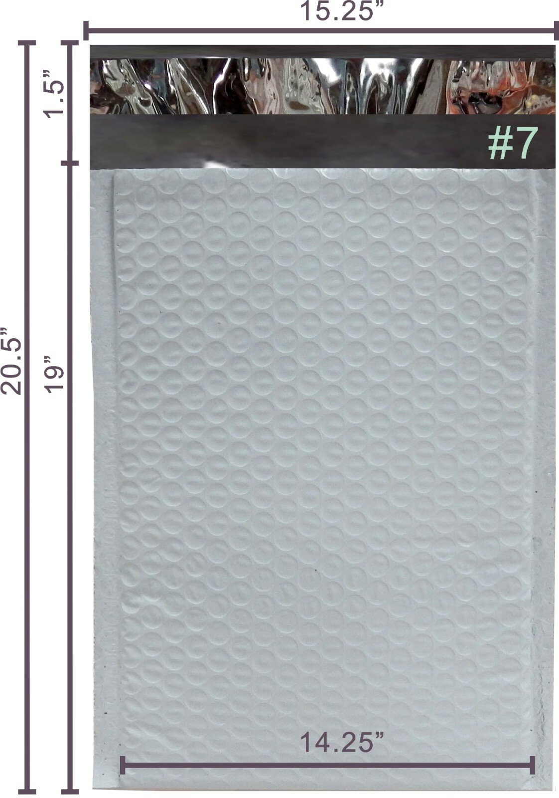 Yens® 50 #7 Poly Bubble Padded Envelopes Mailers 14.25 X 19