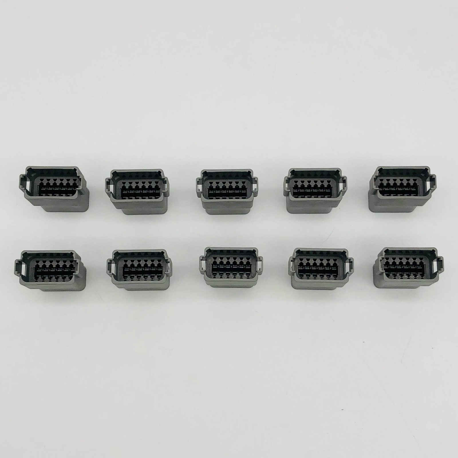 TE Connectivity DT04-12PA Receptacle 12 Pin Grey Wire to Wire Crimp Pack of 10