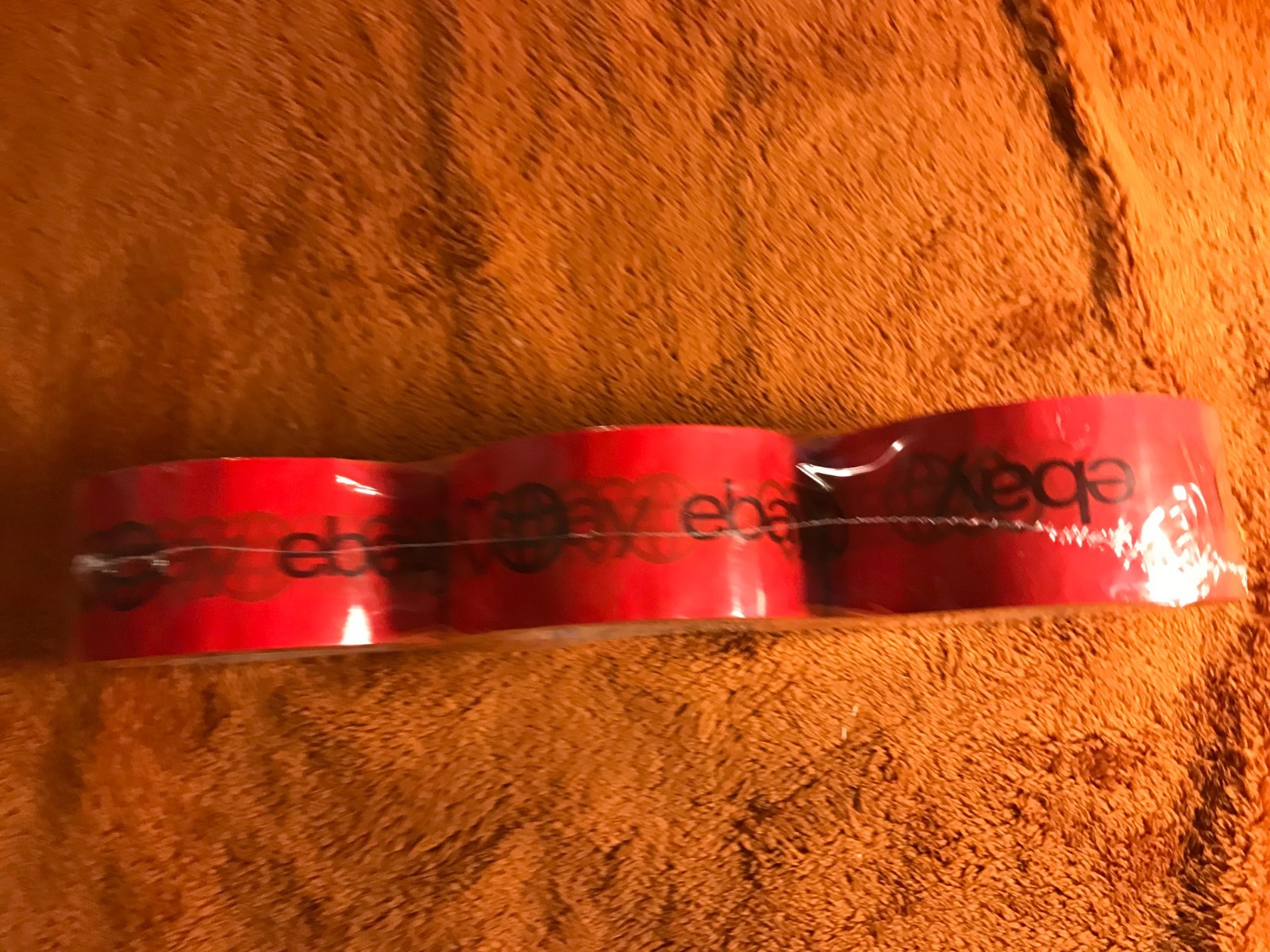 3 Rolls EBAY BRANDED Packaging Tape RED Color Logo 2″ x 75 yards NEW SEALED