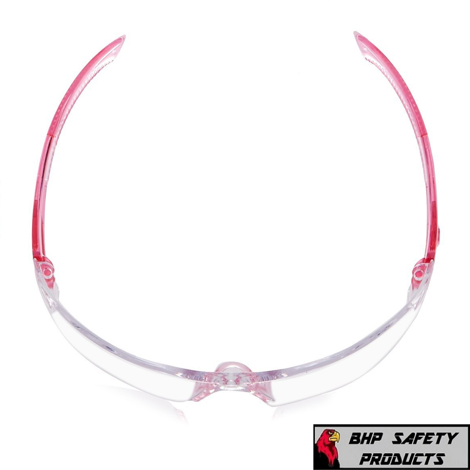 RADIANS OPTIMA SAFETY GLASSES PINK TEMPLES CLEAR HARD COAT LENS WOMEN ANSI Z87.1