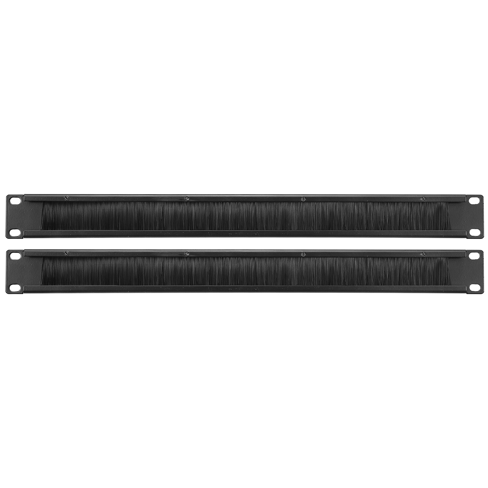 2 Pack Brush Cable Manager 1U 19 Inch Rack Mount Cable Management Panel