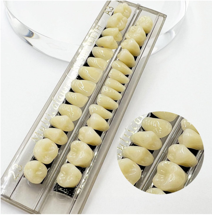 56PCS False Teeth Denture Set Synthetic Resin DIY Replacement A3