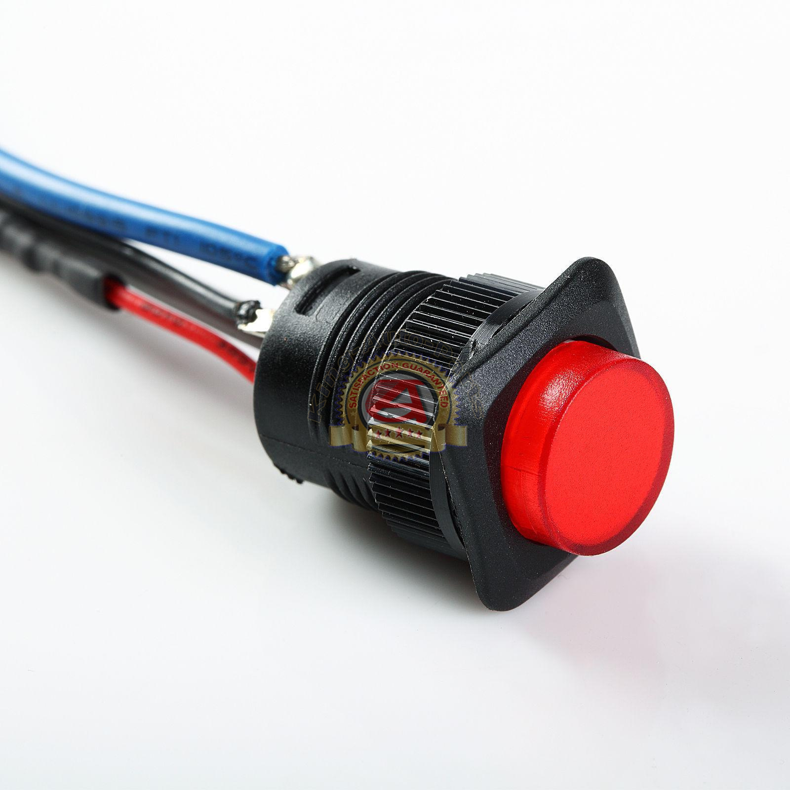 Illuminated Momentary Push button – Red On/Off Switch Free Shipping