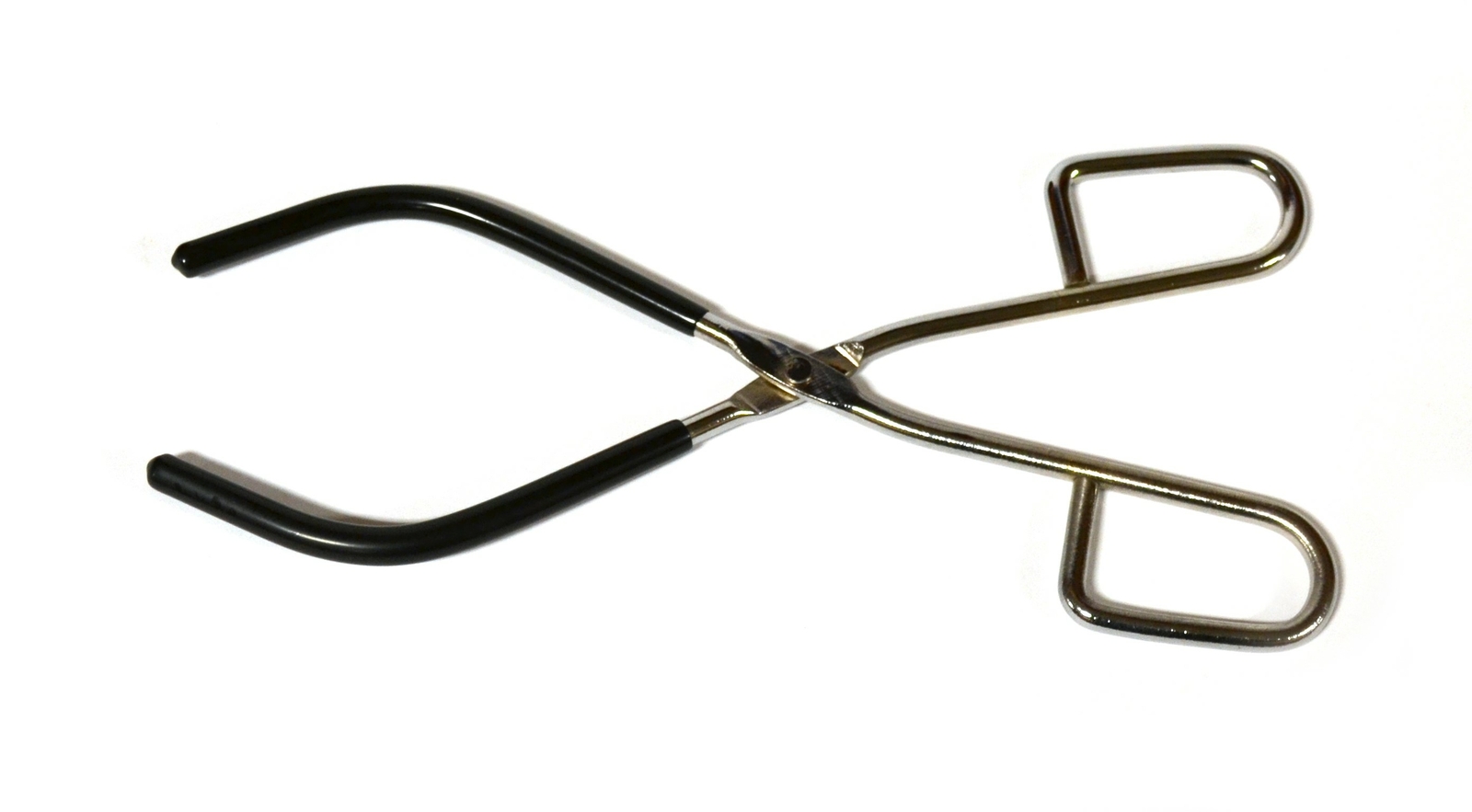 Beaker Tongs, Rubber Coated Ends, Nickel Plated 1/4″ Steel, 50mL – 2000mL cap.