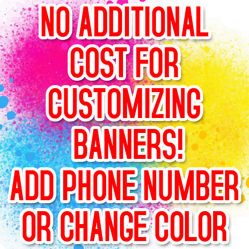 SPACE AVAILABLE FOR SALE CUSTOMIZE PHONE # Advertising Vinyl Banner Flag Sign
