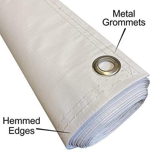 Blank White Banner Grommets 13 Oz Indoor Outdoor Banner Sign Various Sizes