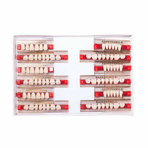 Dental Acrylic Resin DIY Denture False Teeth Upper Lower Full Set Shade A1/A2/A3