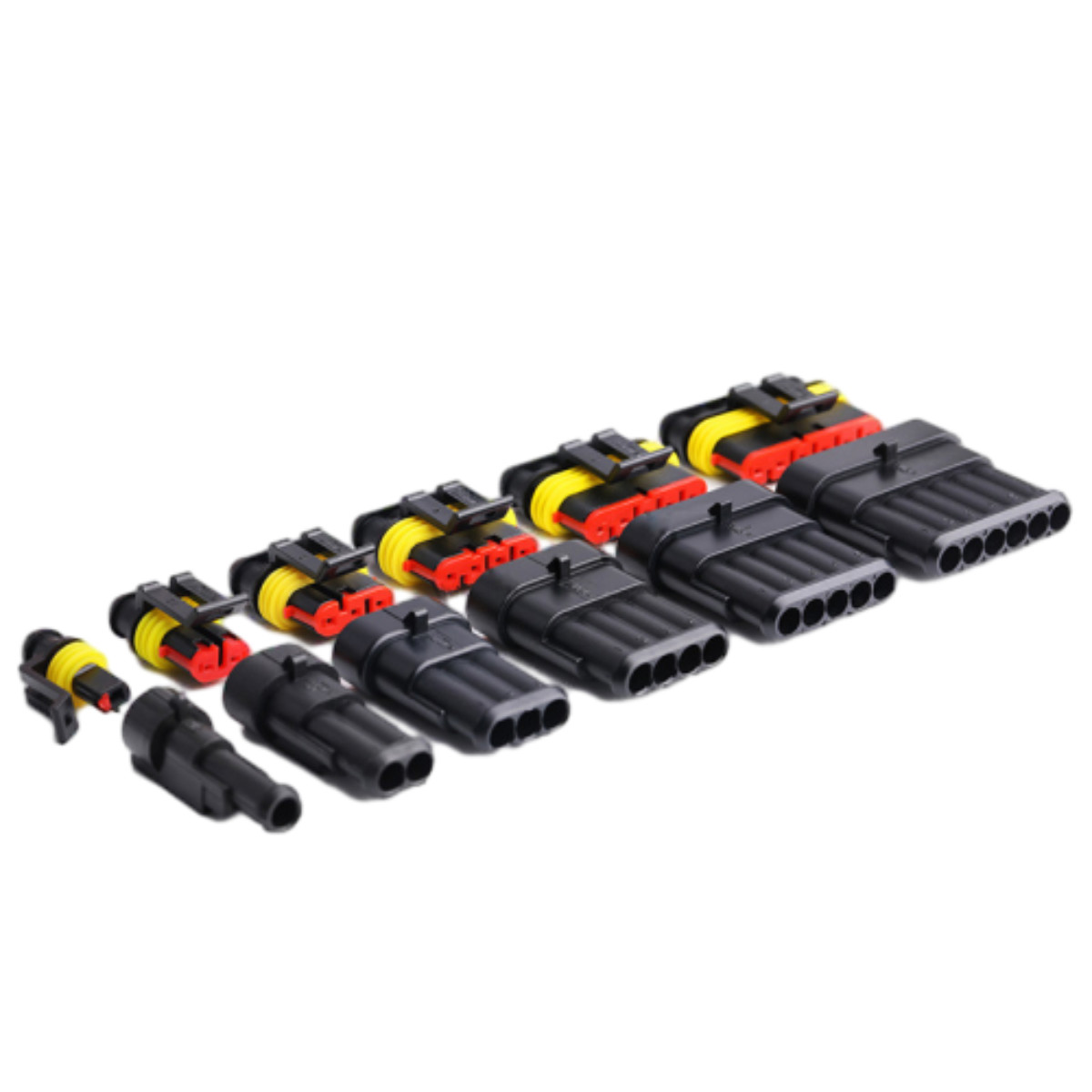 Car 1 2 3 4 5 6 Pin Superseal Waterproof Electrical Terminal Wire Connector Plug
