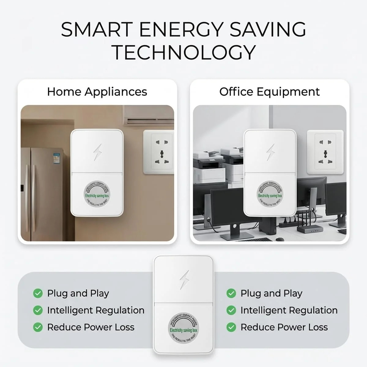 Smartplug Device 4 Pack 90V-250V 30KW Stopwatt Plug-in Home Office 30KW