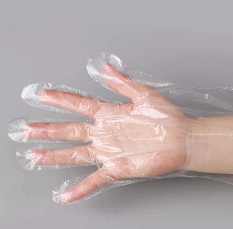 1000pcs Disposable Poly Gloves Food Service Clear One Size PE Gloves